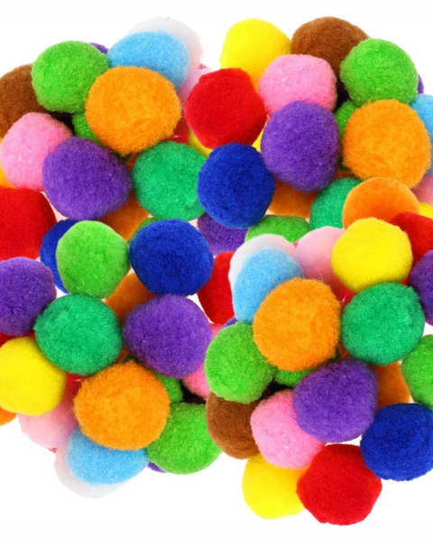 كرات قطن ملونة