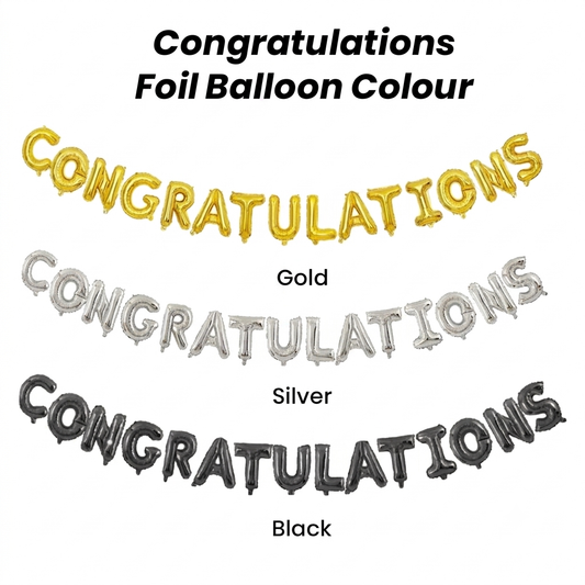 لافته بالونات Congratulations