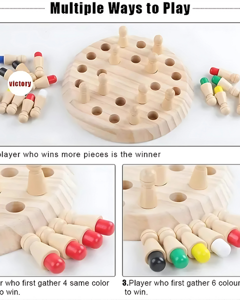 الشطرنج الخشبية للأطفال مونتيسوري