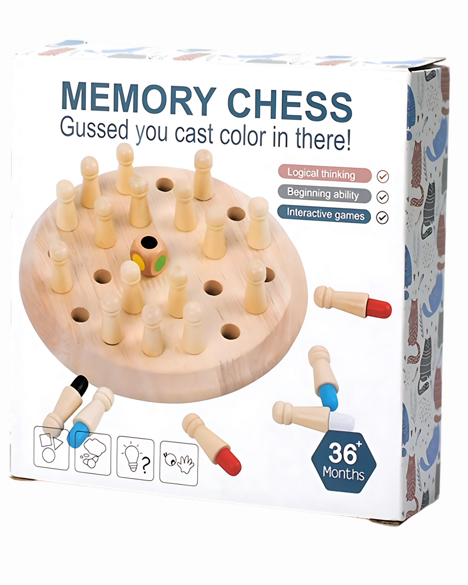 الشطرنج الخشبية للأطفال مونتيسوري