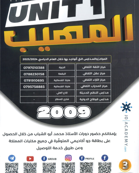 دوسية المهيب في اللغة الإنجليزية أ.محمد أبو الشباب الوحدة الأولى 2009