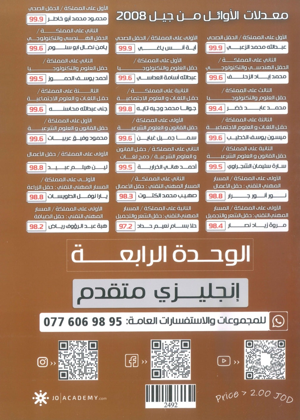 دوسية الثراء في اللغة الانجليزية المتقدم  د.خالد الدعجة الوحدة الرابعة 2009