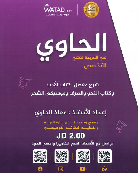 دوسية الحاوي في اللغة العربية التخصص أ.معاذ الحاوي الوحدة الأولى 2008