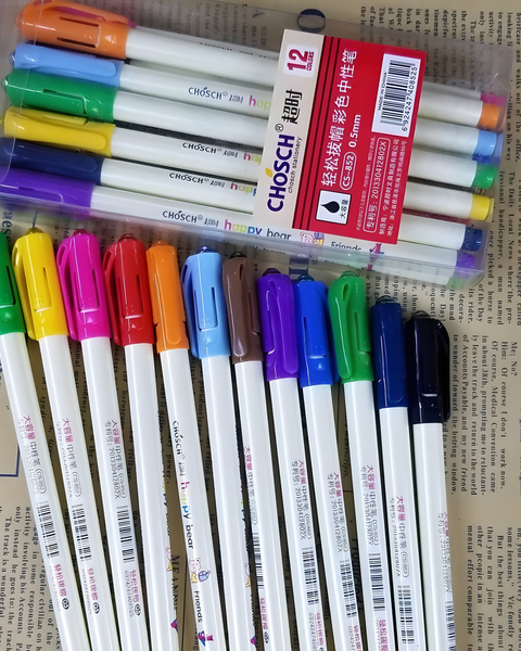 12 عدد chosch أقلام حبر