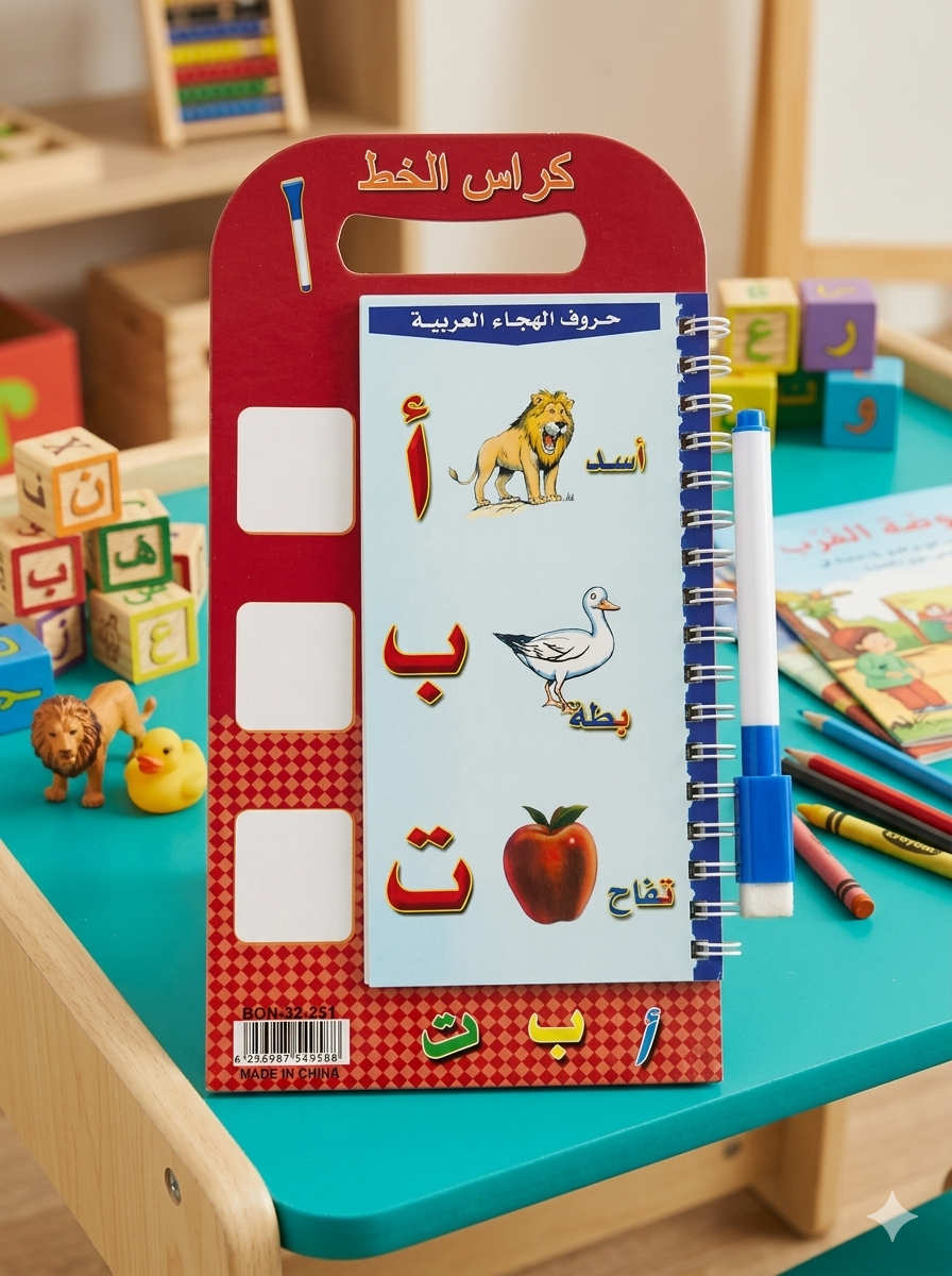 كراس الحروف اكتب وامسح عربي
