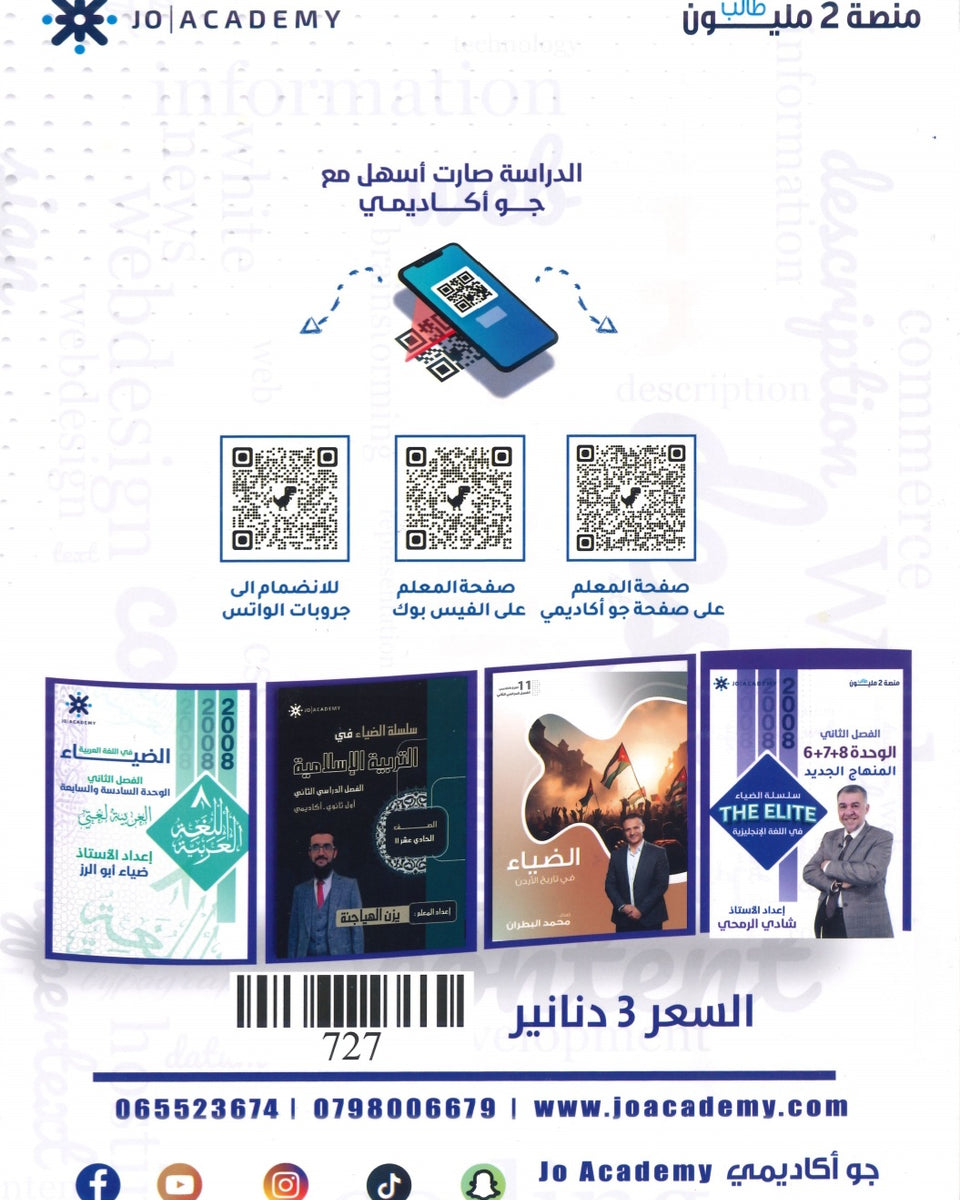 دوسية The Elite في اللغة الانجليزية أ.شادي الرمحي الوحدة 6+7+8