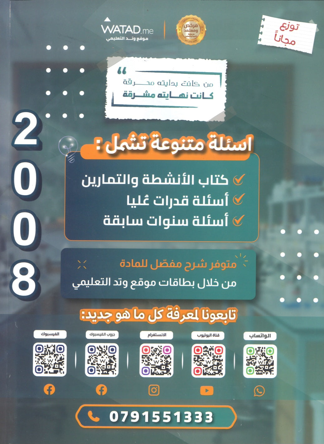 بنك أسئلة الرائع في الكيمياء أ.بهاء ابو هيض الفصل الثاني 2008