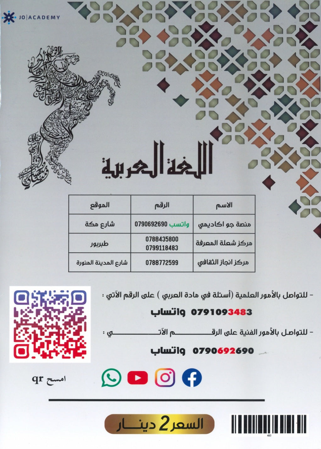 دوسية المتميز في اللغة العربية (القواعد والبلاغة) أ. عبدالهادي الخطيب الفصل الاول