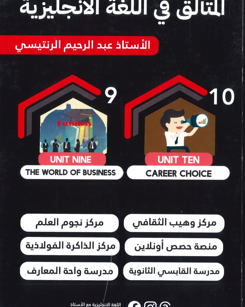 دوسية المتألق في اللغة الانجليزية أ.عبد الرحيم الرنتيسي الوحدة 9+10
