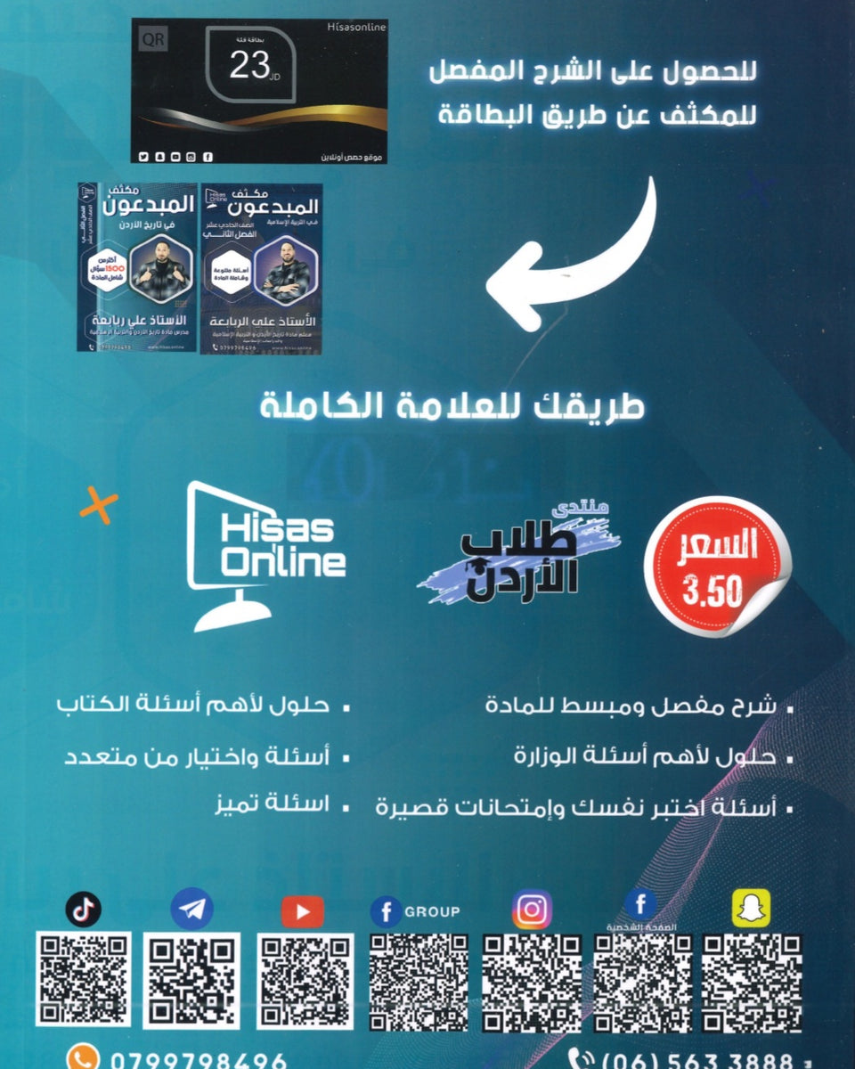 مكثف المبدعون في تاريخ الأردن أ. علي الربابعة الفصل الثاني 2008