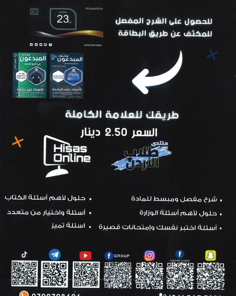 مكثف المبدعون في تاريخ الاردن أ. علي الربابعة الفصل الأول