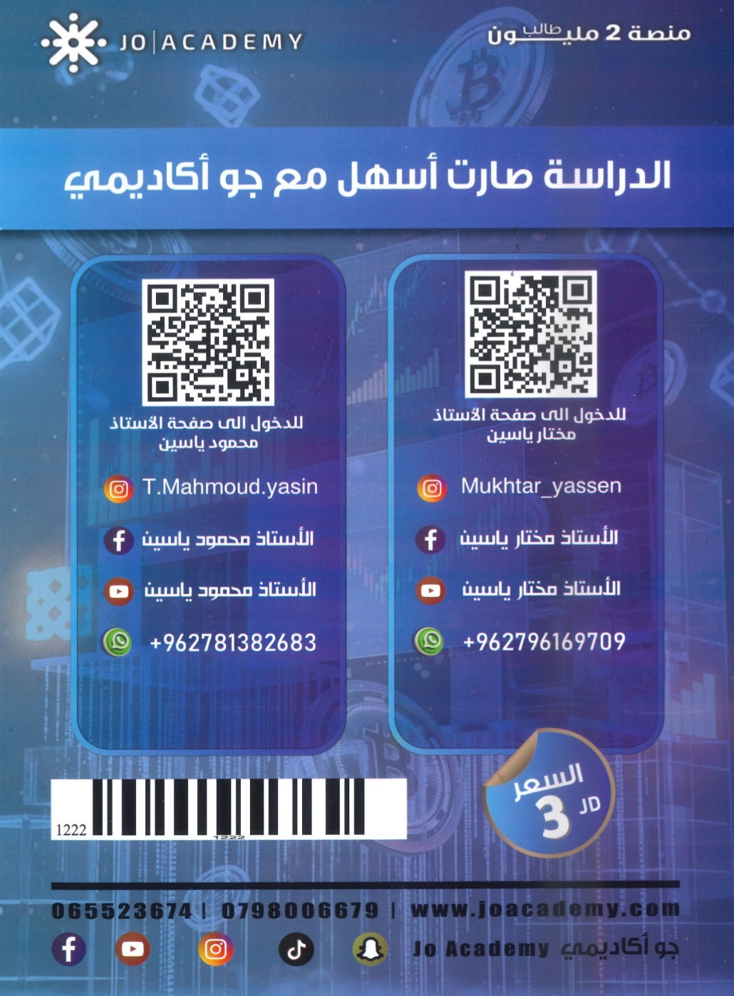 بنك أسئلة الياسين في الثقافة المالية أ.مختار ياسين أ.محمود ياسين الفصل الثاني 2008