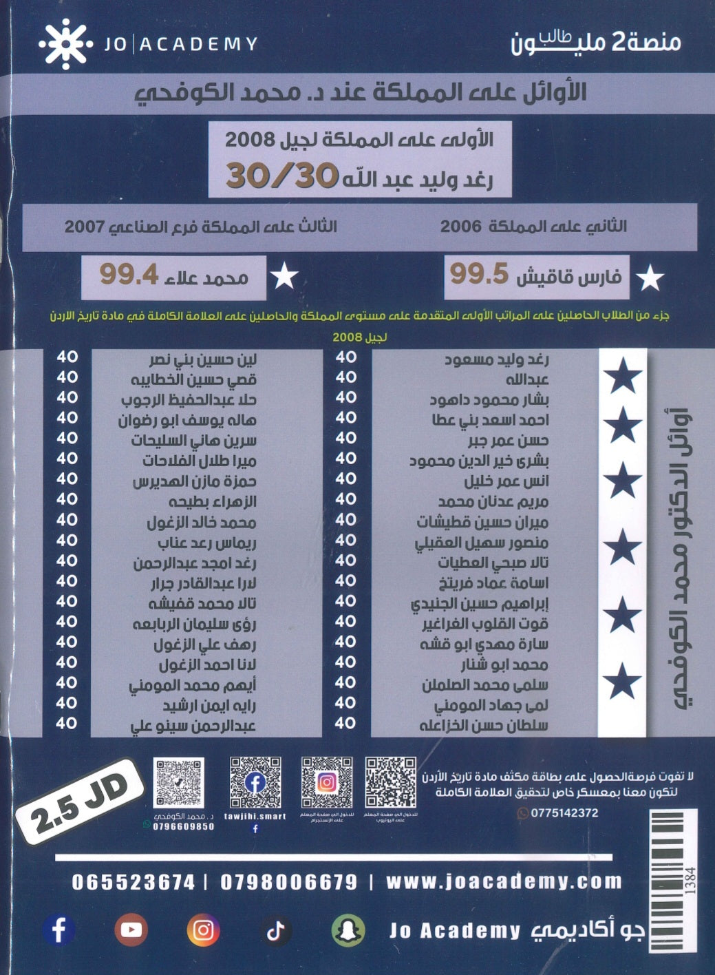 مكثف المبسط في تاريخ الاردن د.محمد الكوفحي الفصل الثاني 2009