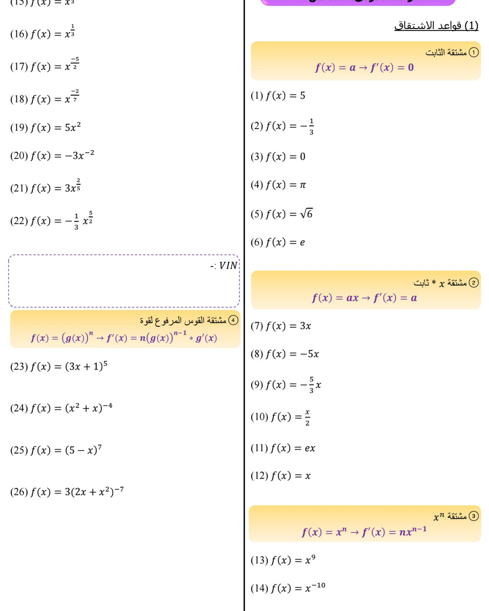 مكثف الرياضيات العلمي والصناعي أ.يوسف حجير الفصلين