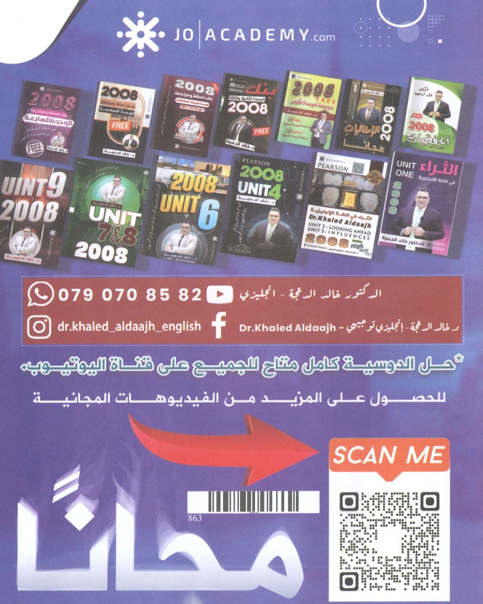 دوسية مراجعة وبنك أسئلة اللغة الانجليزية د.خالد الدعجة الوحدة التاسعة 2008
