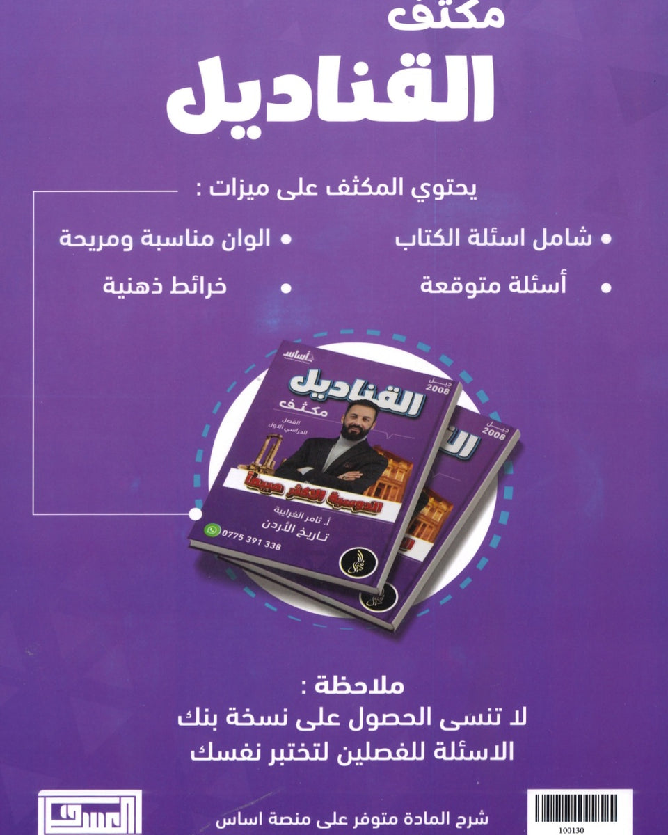 دوسية مكثف القناديل في تاريخ الاردن  أ.ثامر الغرايبة الفصل الأول 2008