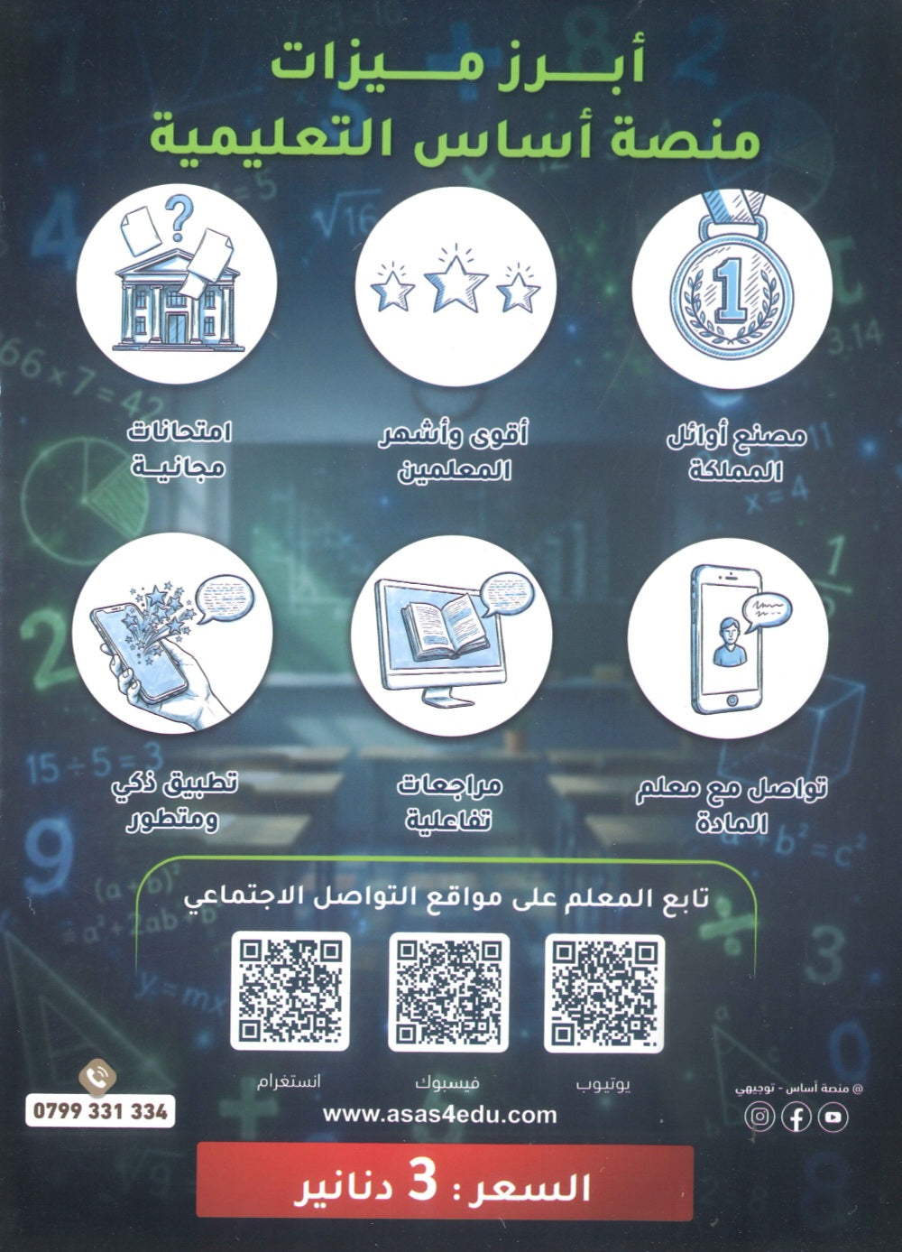 دوسية الرياضيات المتقدم أ.عبدالرحمن قنبر الوحدة 1+2 2009
