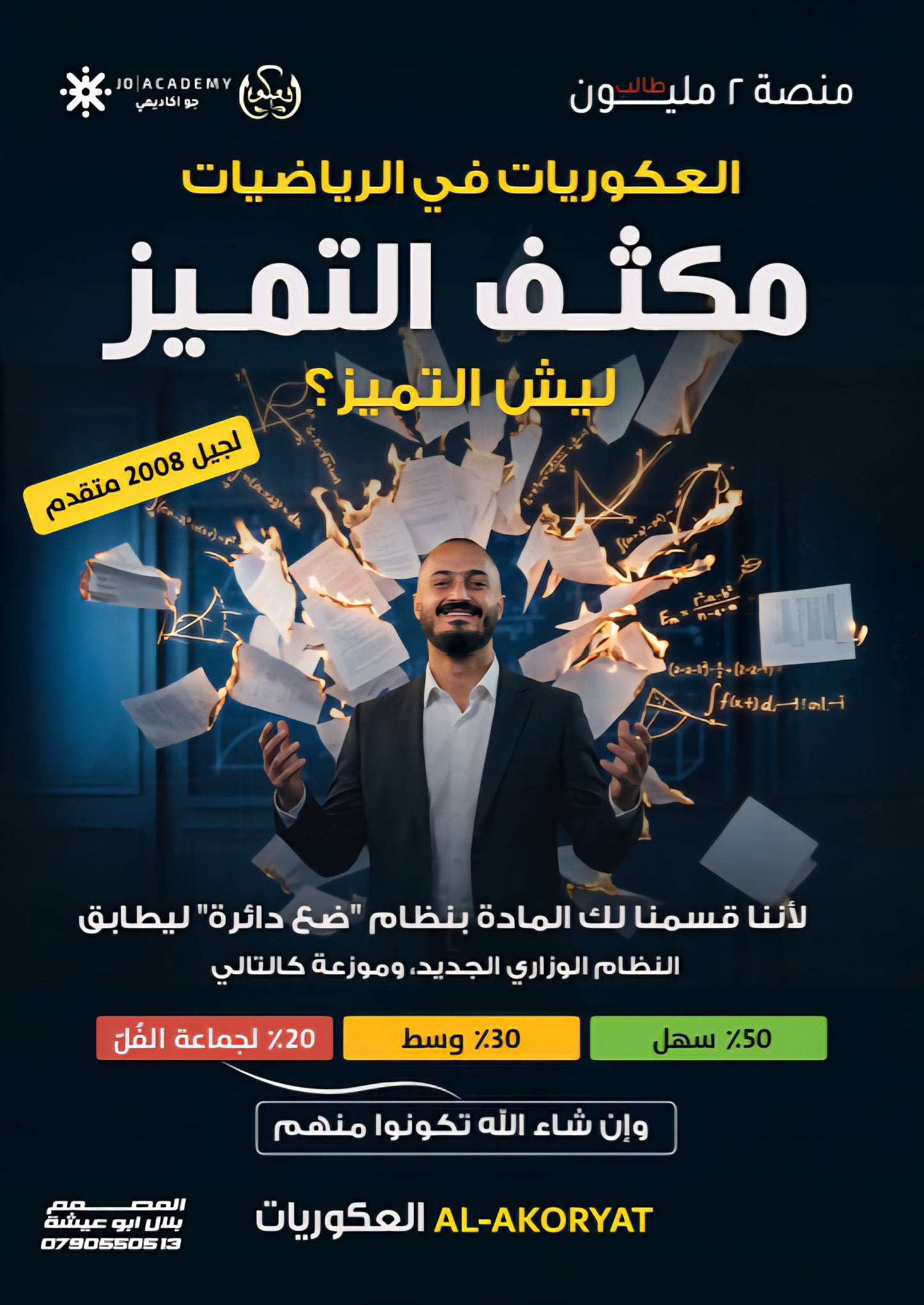 مكثف العكوريات في رياضيات المتقدم  أ.أسامه العكور الفصلين 2008