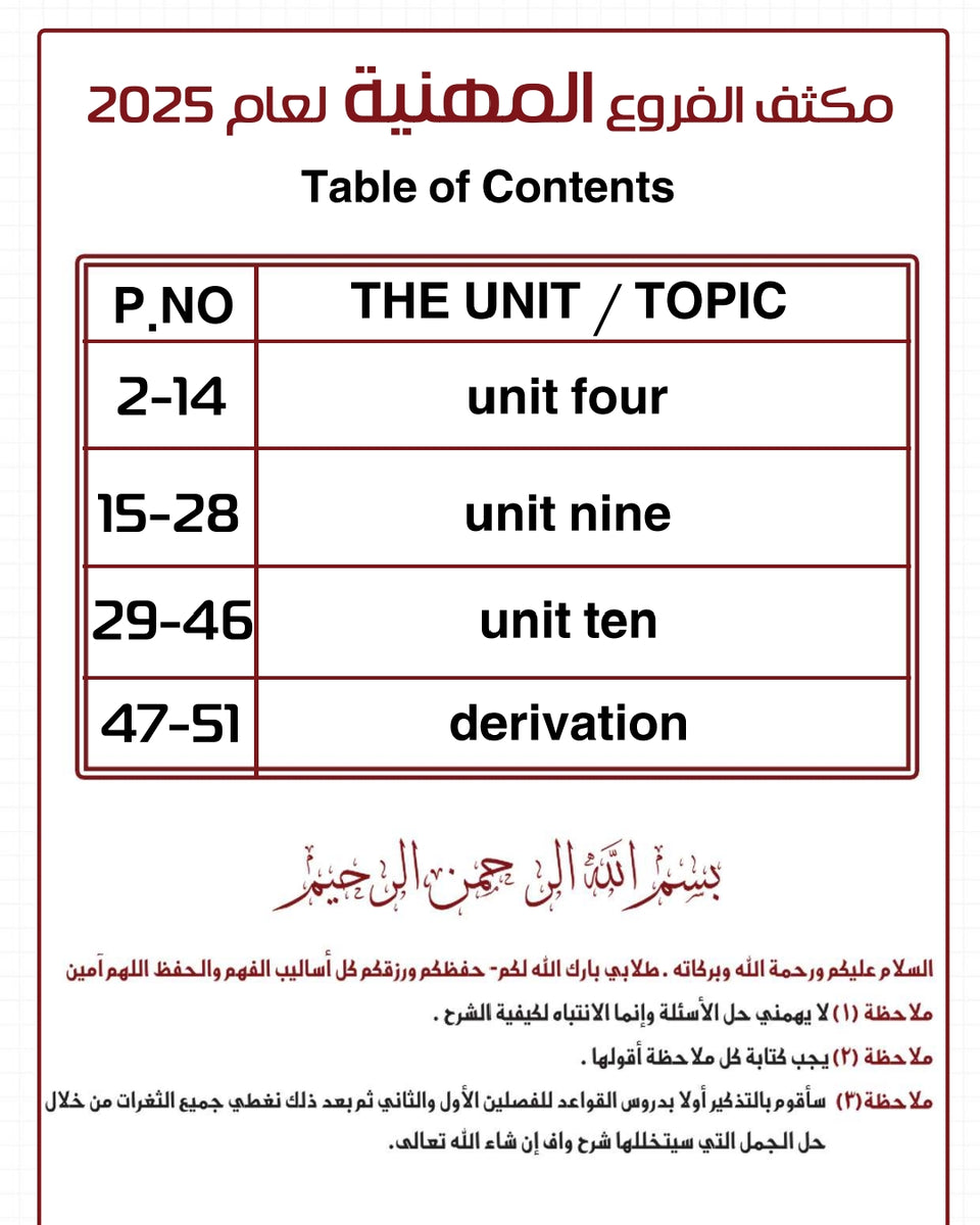 مكثف اللغة الانجليزية الفروع المهنية د.خالد الدعجة الفصلين