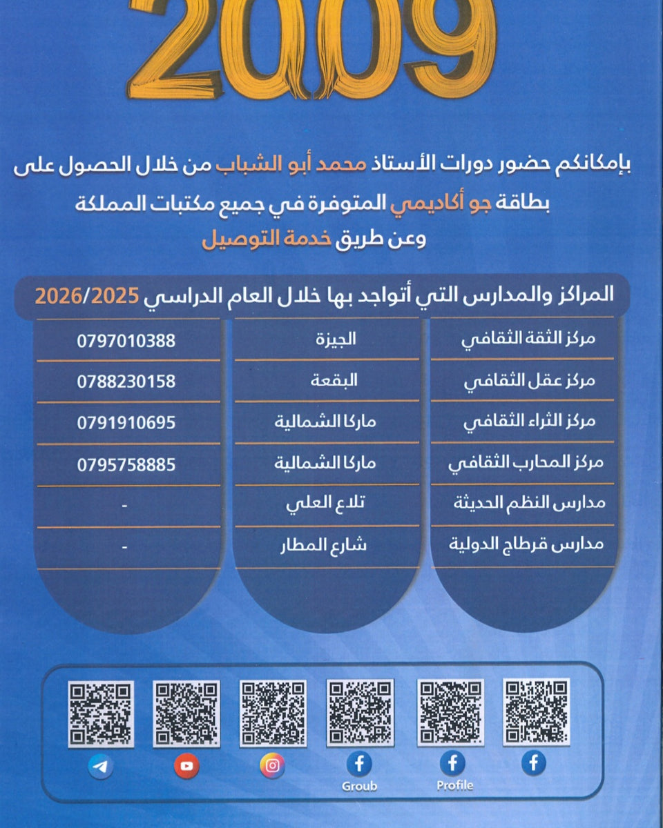 الحفظيات في اللغة الإنجليزية أ.محمد أبو الشباب الفصل الأول 2009