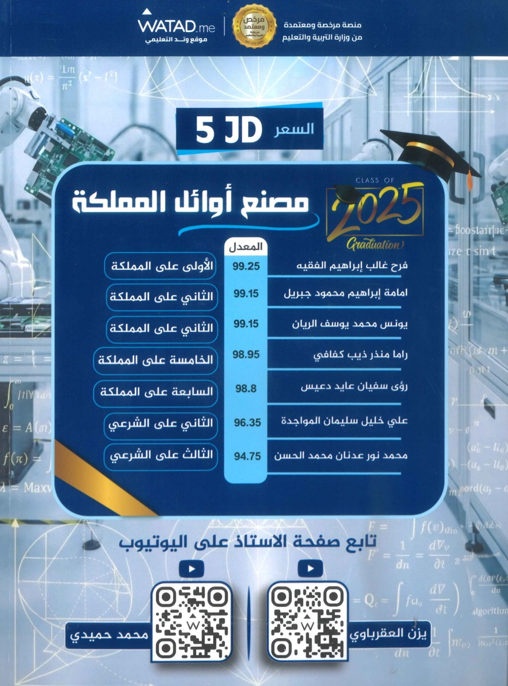 دوسية الممتاز في الرياضيات المتقدم أ.يزن العقرباوي أ.محمد حميدي الفصل الأول 2009