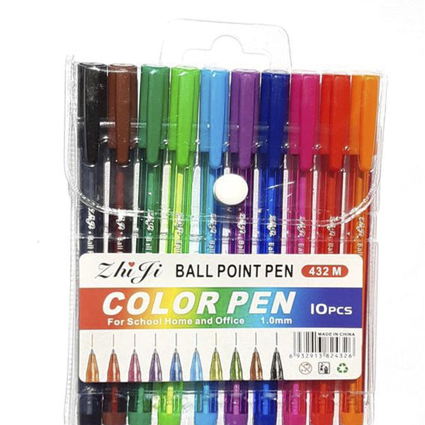 أقلام حبر ملونة عدد 10